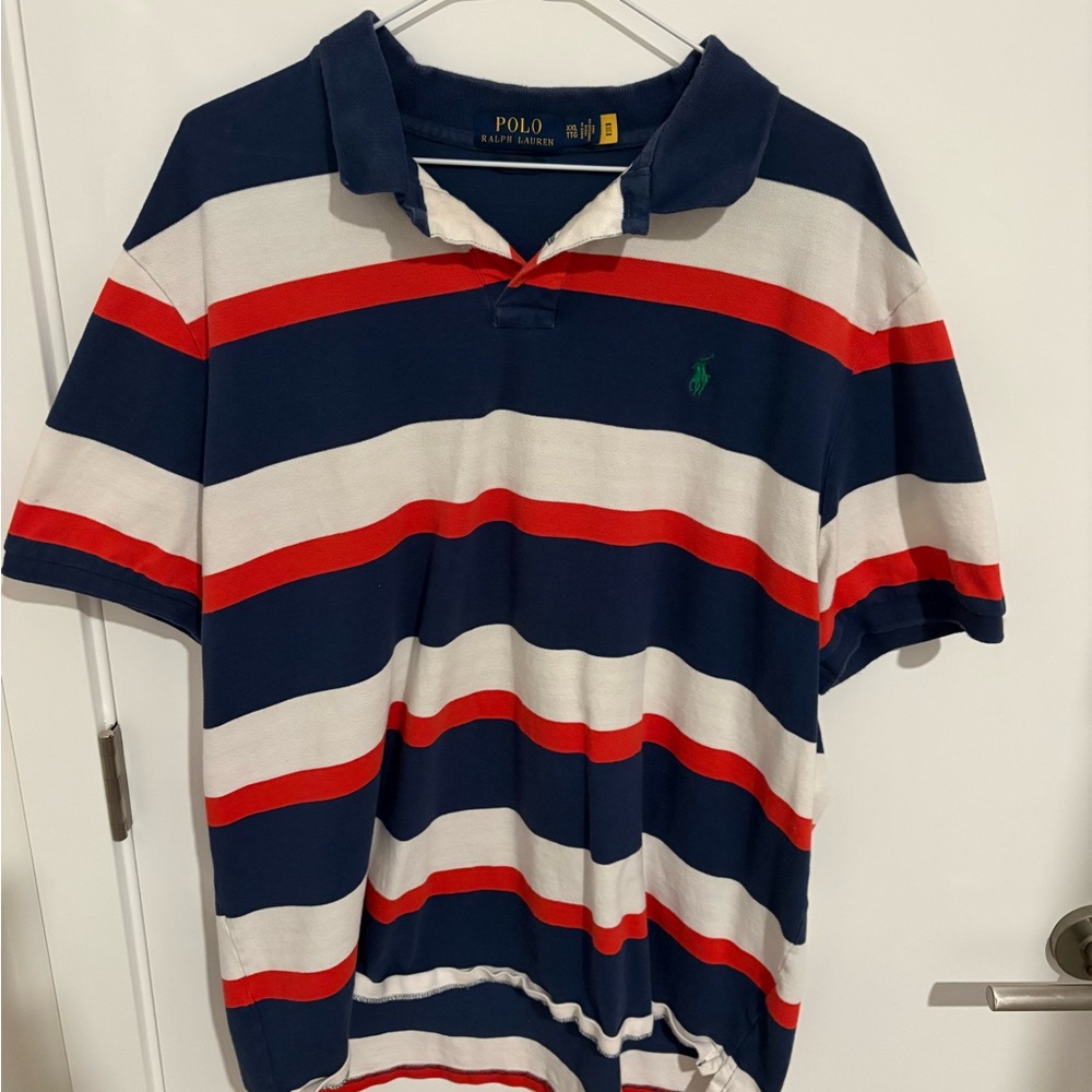 Polo by Ralph Lauren Men's Striped Shirt - Navy, Red, White